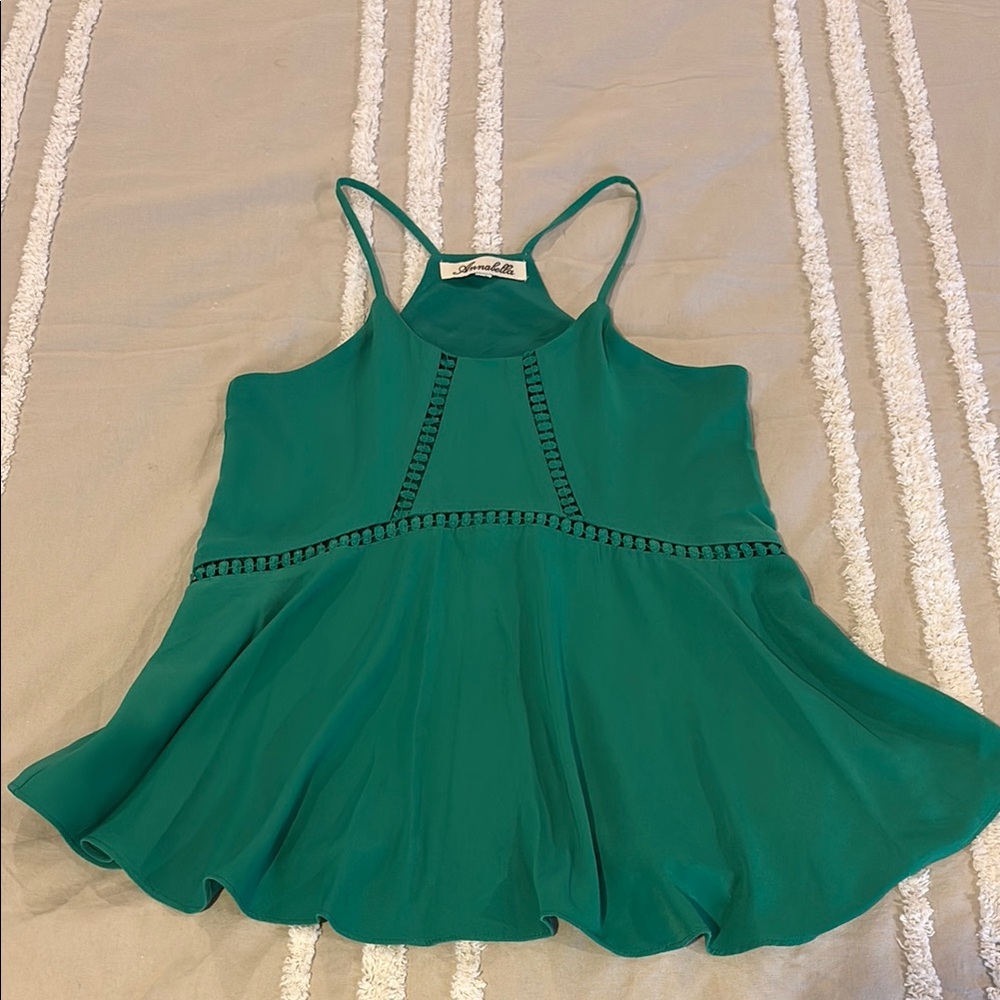 Green Sleeveless Women's Top